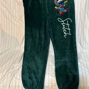 Disney Stitch Pajama Pants - Dark Green